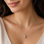 Sparkling Heart Solitaire necklace