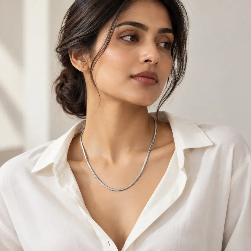 Silver Plated Snake Chain Necklace