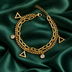 Layered Triangle Charm Bracelet
