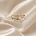 Pearl Starburst Gold-Tone Layered Ear Cuff