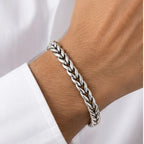 Double Wheat-Link Men's Bracelet