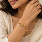 Layered Triangle Charm Bracelet
