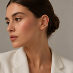 Pearl Starburst Gold-Tone Layered Ear Cuff