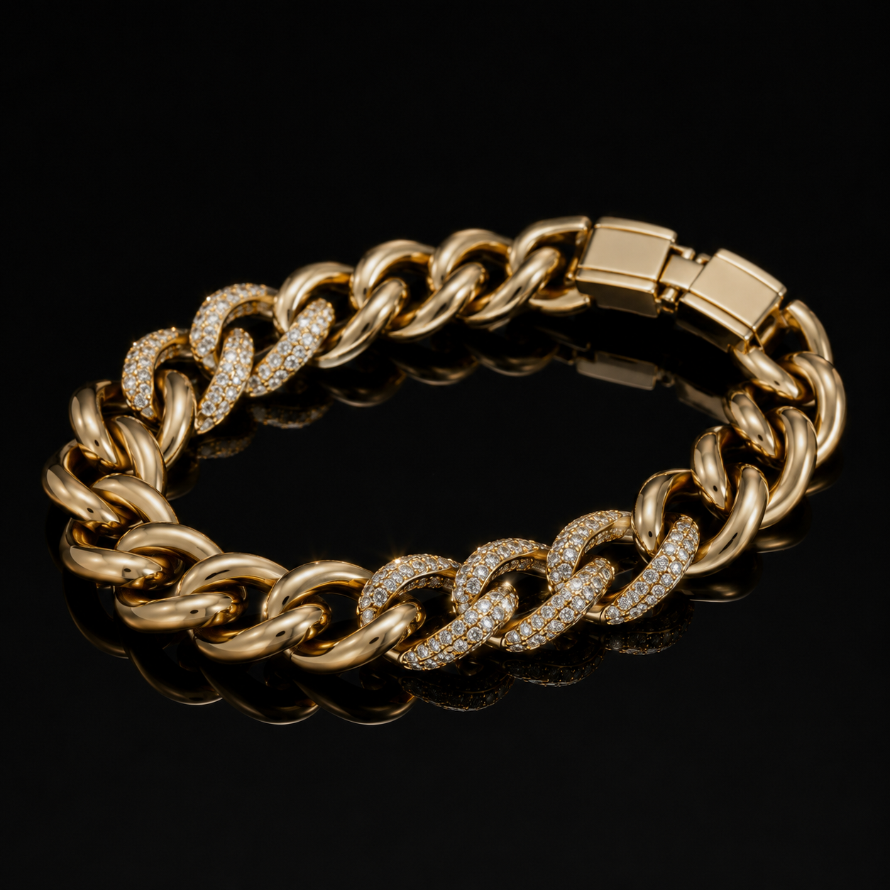 Cuban Link Rose-Gold Tone Statement Bracelet