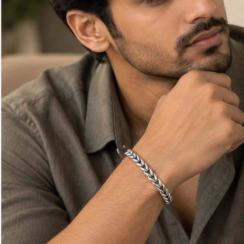 Double Wheat-Link Men's Bracelet