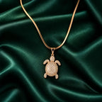 Turtle Pendant Snake Chain Necklace