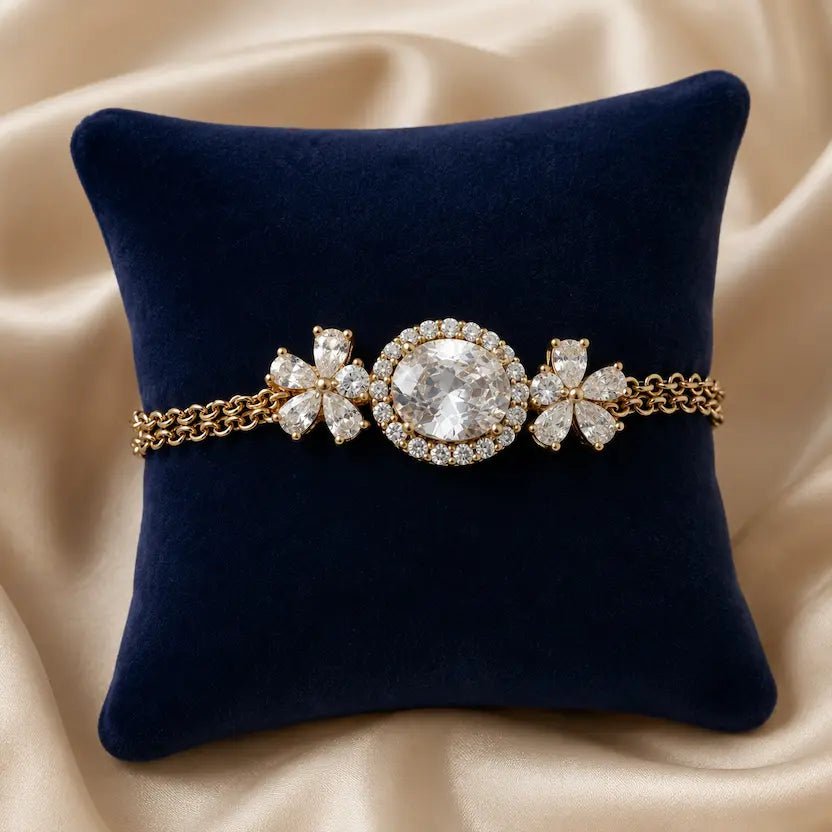 Solitaire Oval Layered Bracelet