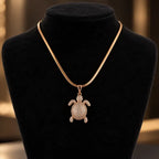 Turtle Pendant Snake Chain Necklace