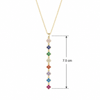 Multicolour Clover Drop Gold-Tone Necklace