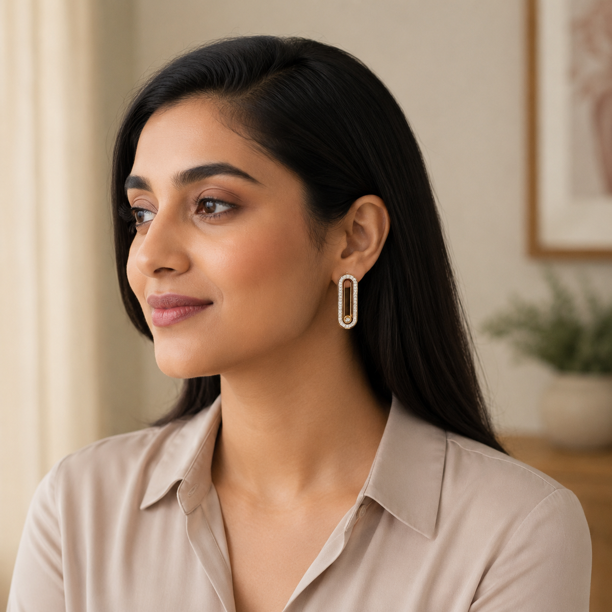 Connector Bar Solitaire Dangler Earrings