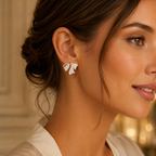 Sculptural Ribbon Stud Earrings