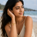 Rings Flower Charm Chain Bracelet