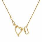 Open Heart Rope Statement Necklace