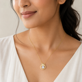 Halo Solitaire Pendant Necklace