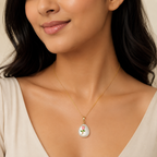 Pink Rose Pearl Pendant Necklace
