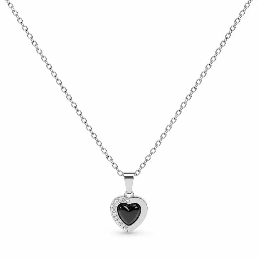 Midnight Heart Halo Necklace