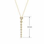 Crystal Heart Cascade Gold-Tone Y Necklace