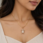 Turtle Pendant Snake Chain Necklace