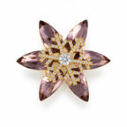 Smoky Plum Fidget Starburst Crystal Brooch