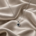 Midnight Heart Halo Necklace