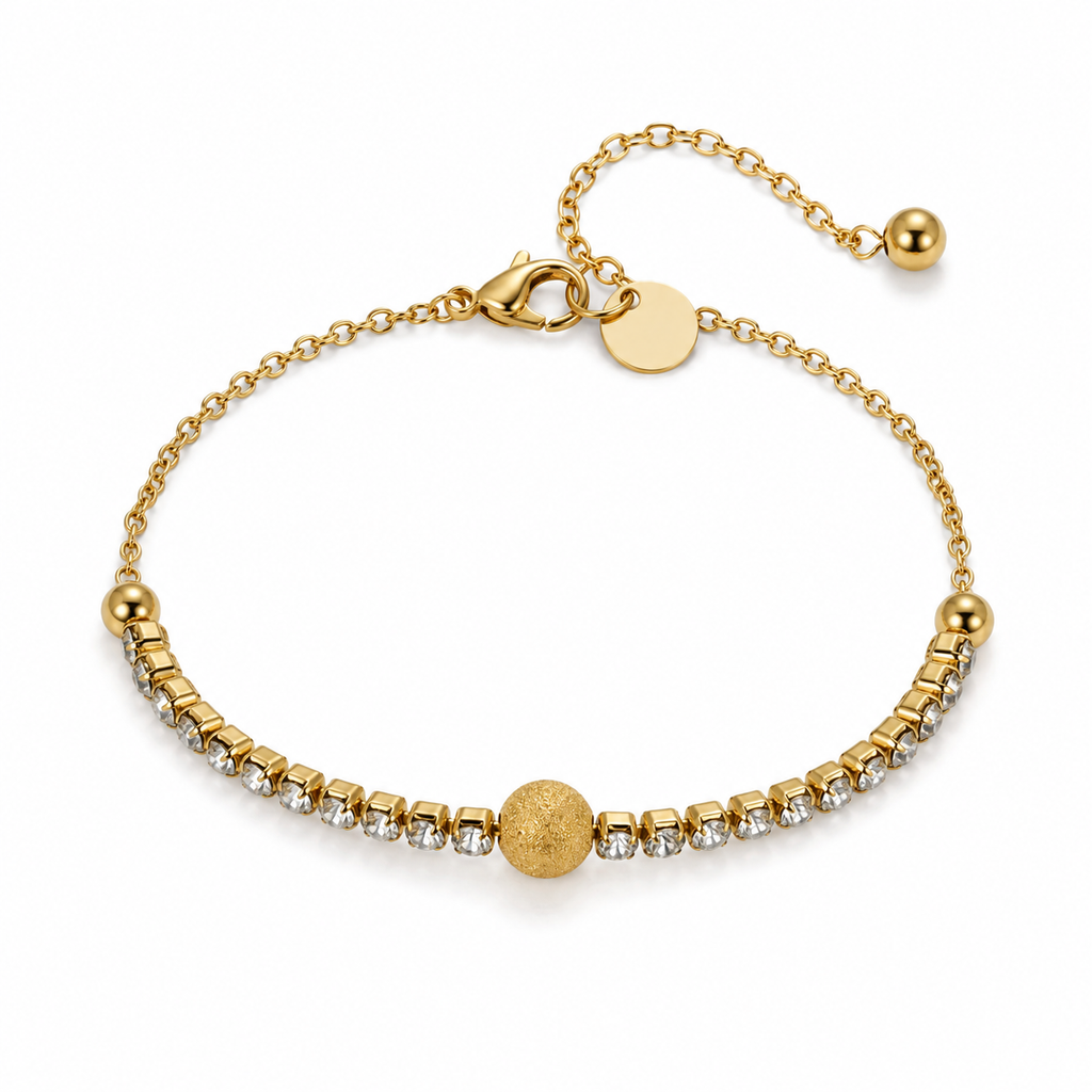 Square Stone Duo Chain Bracelet