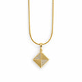 Pyramid Pendant Snake Chain Necklace