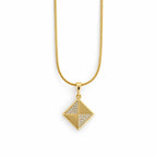 Pyramid Pendant Snake Chain Necklace