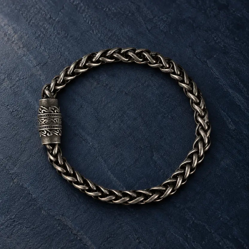 Gunmetal Magnetic Curb Men's Bracelet