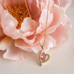 Heart Captured Rose Sapphire Necklace