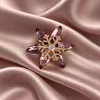 Smoky Plum Fidget Starburst Crystal Brooch