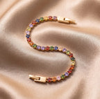 Multicolor Tennis Adjustable Bracelet
