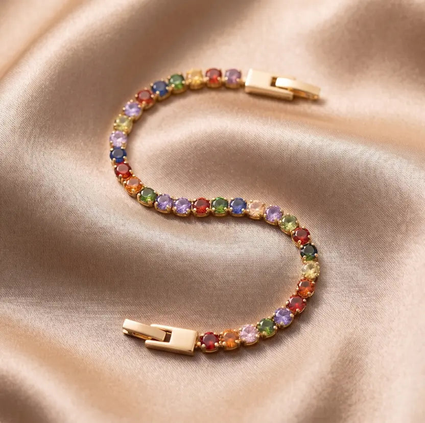 Multicolor Tennis Adjustable Bracelet