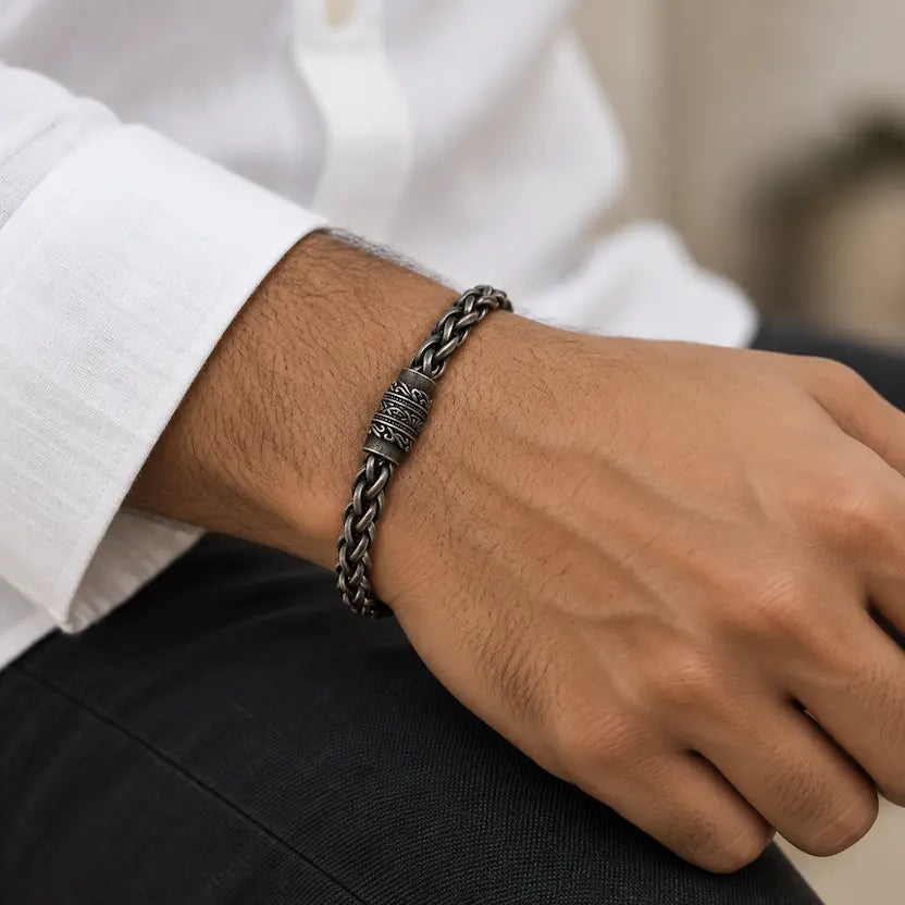 Gunmetal Magnetic Curb Men's Bracelet