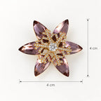 Smoky Plum Fidget Starburst Crystal Brooch