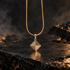 Pyramid Pendant Snake Chain Necklace