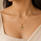 Pyramid Pendant Snake Chain Necklace