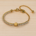 Square Stone Duo Chain Bracelet