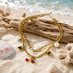 Cherry Charm Layered Necklace