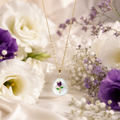 Lavender Rose Pendant Necklace