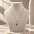Pink Swarovski Crystal Pendant Necklace