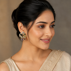 Multicolour Peacock Stud Earrings