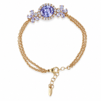 Amethyst Oval Layered Bracelet