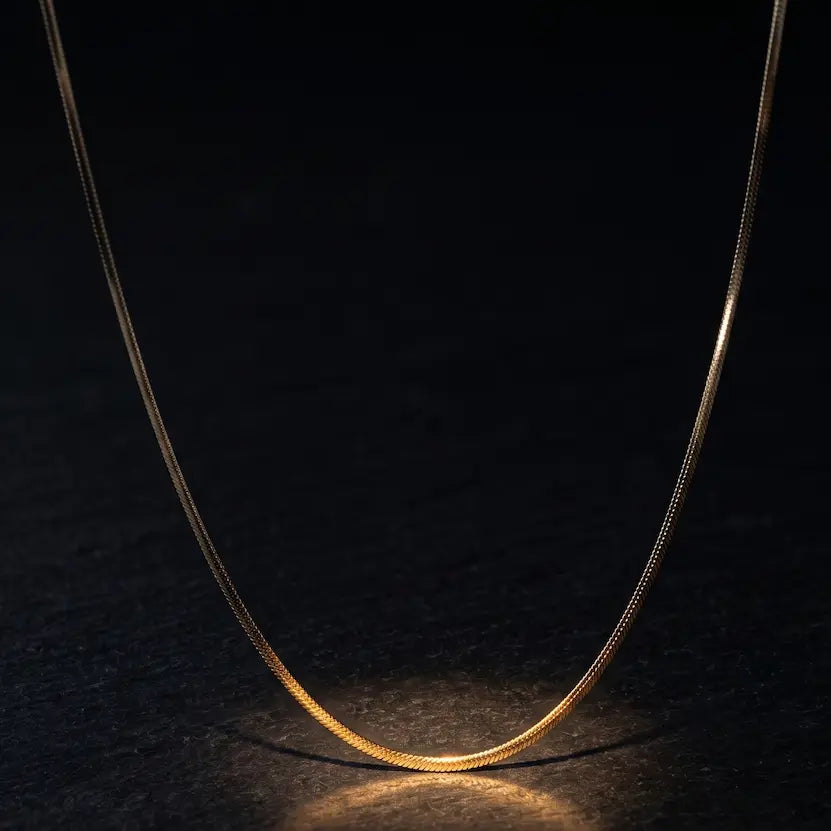 Sleek Gold-Tone Chain Necklace