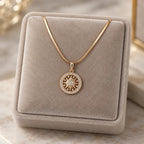Sunburst Chakra AD Pendant Necklace