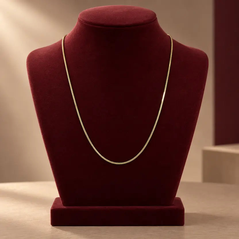 Sleek Gold-Tone Chain Necklace