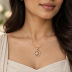 Sunburst Chakra AD Pendant Necklace