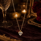 Sparkling Heart Solitaire necklace