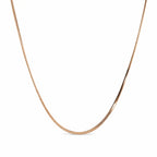 Sleek Rose Gold-Tone Snake Chain Necklace
