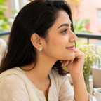 Halo Solitaire Stud Earrings