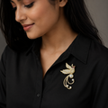 Crystal Pavé Peacock Pearl Gold-Tone Brooch